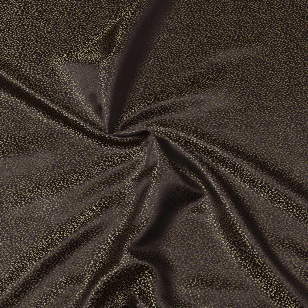 Атлас жакард 2-х-стор. для штор точки коричневий темний, ш.280