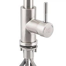 Змішувач для кухні Lidz Aria 015FL1 з висувним виливом (k35) LDARI015FL1NKS34944 Nickel, фото 3