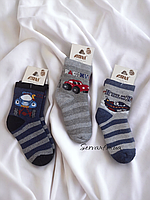 Детские махровые носки на мальчика Машинки Arti Турция размер 18-21.