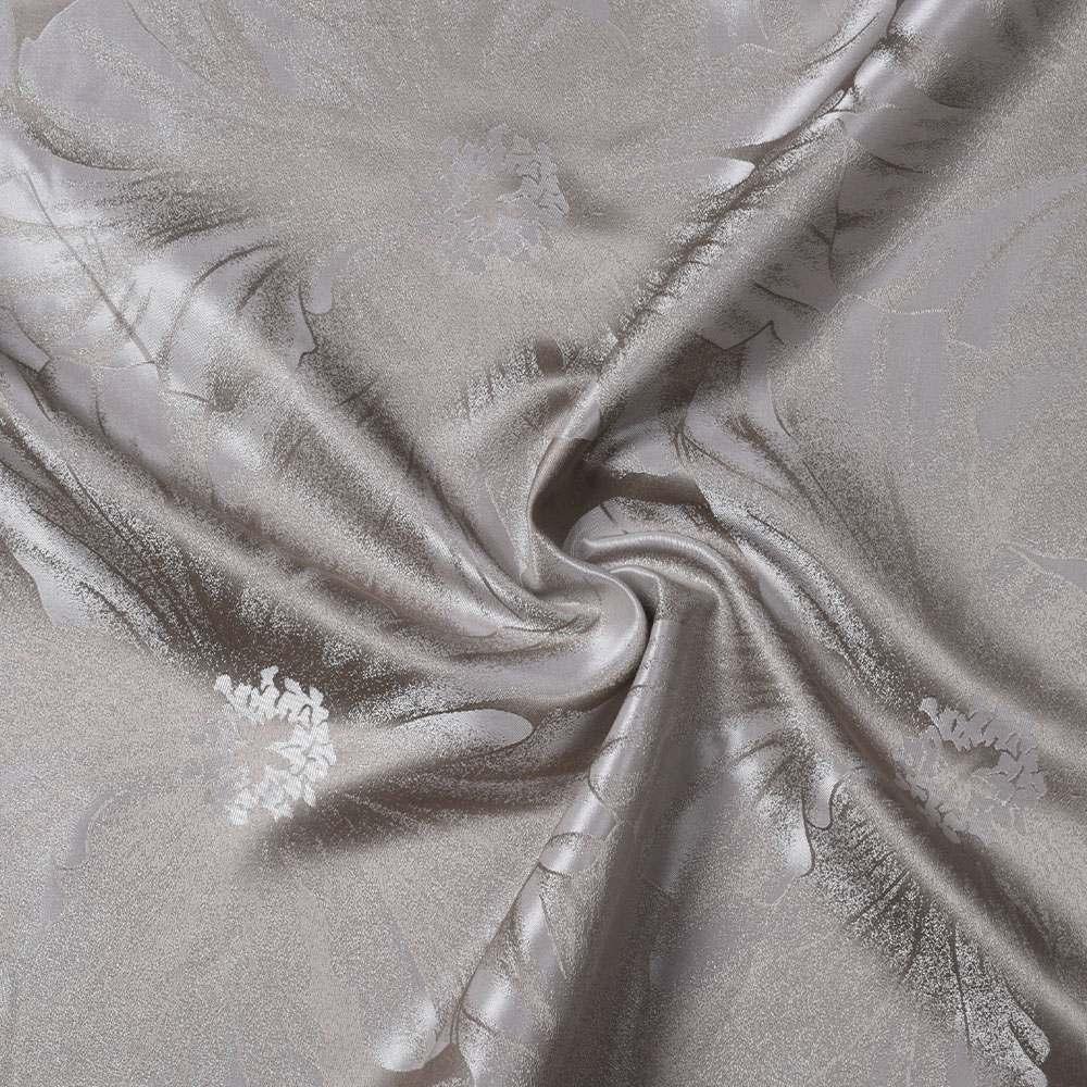 Атлас жакард 2-х-стор. для штор квітка великий оливковий темний, ш.280