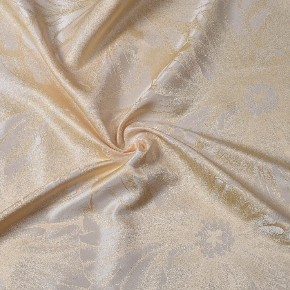 Атлас жакард 2-х-стор. для штор квітка великий жовтий, ш.280м