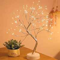 Светильник дерево Бонсай Капли ночник USB Bonsai Raindrop LED Tree light H20in с таймером