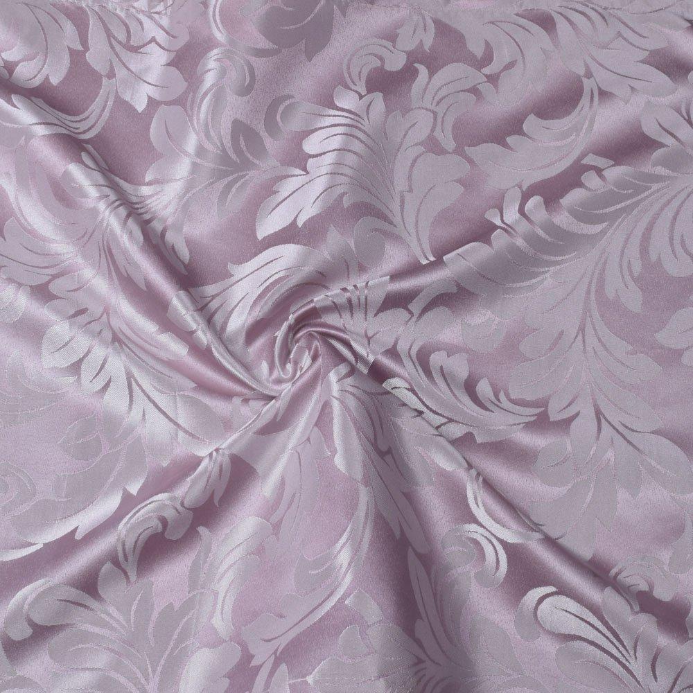 Атлас жакард 2-х-стор. для штор листя аканта бузковий світлий, ш.280