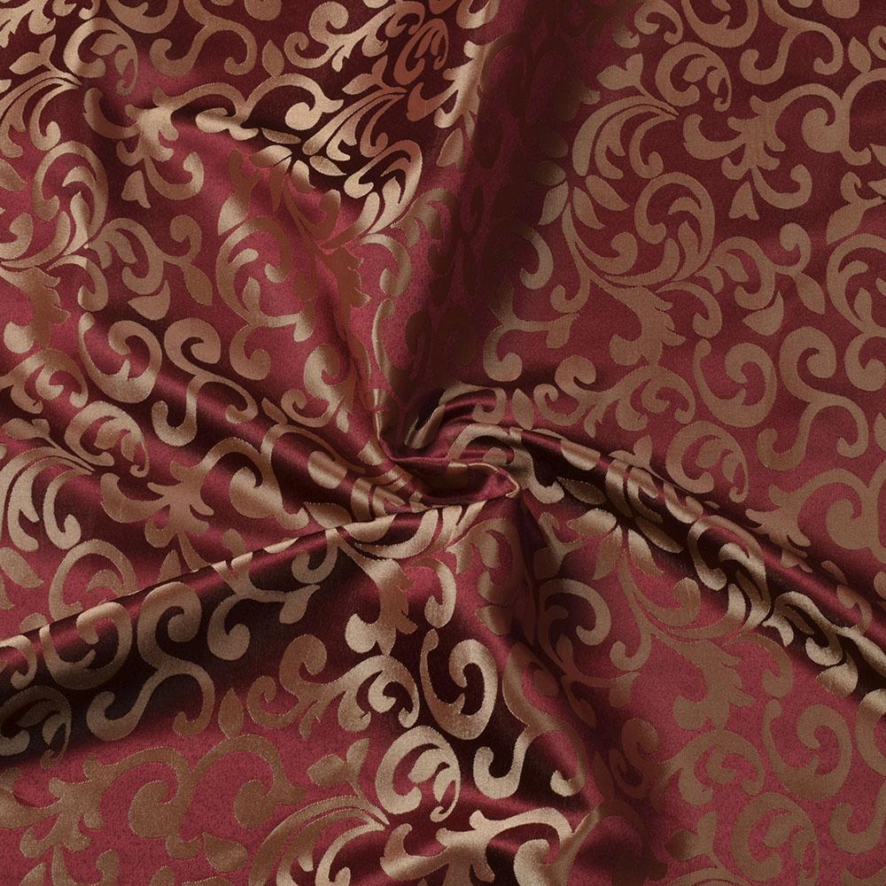 Атлас жакард 2-х-стор. для штор іспанський дворик невеликий червоний, ш.280