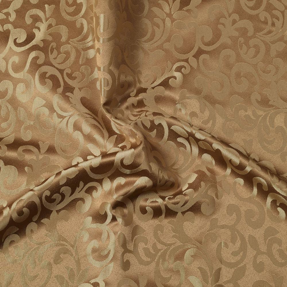 Атлас жакард 2-х-стор. для штор іспанський дворик невеликий гірчично-золотистий, ш.280