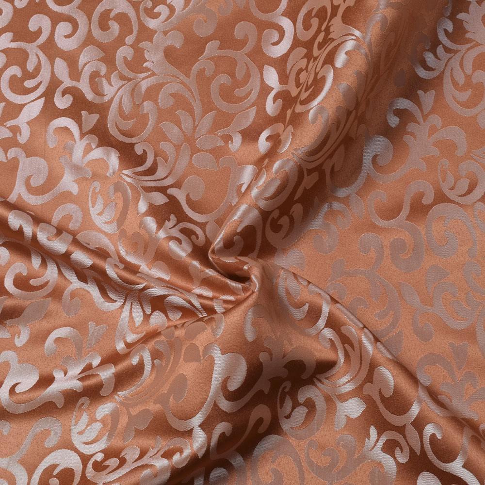 Атлас жакард 2-х-стор. для штор іспанський дворик дрібний рудий, ш.280