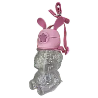 Бутылка-поилка детская Stenson R90619 пластиковая с трубочкой/ремешком 550мл