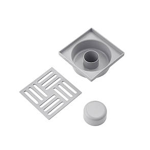 Трап ANIplast з вертикальним випуском 50 мм, з решіткою 15х15 см TA5210EU, фото 3