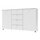 Комод Doros Рон 5 44900223 Білий 2 фасади, 4 шухляди 140х38х81см (1909490812)