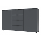 Комод Doros Рон 5 44900235 Графіт 2 фасади, 4 шухляди 140х38х81см (1971528501)