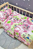 Комплект постільної білизни Qvatro Gold в дитяче ліжечко 120*60 см наволочка підковдра простирадло, фото 3
