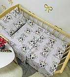 Комплект постільної білизни Qvatro Gold в дитяче ліжечко 120*60 см наволочка підковдра простирадло, фото 9