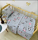 Комплект постільної білизни Qvatro Gold в дитяче ліжечко 120*60 см наволочка підковдра простирадло, фото 6