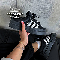 Кроссовки Adidas Campus x Bad Bunny Black White, Мужские кроссовки Адидас Бэд Банни черные