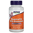 NOW Foods, кверцетин із бромелаїном, 60 вегетаріанських капсул