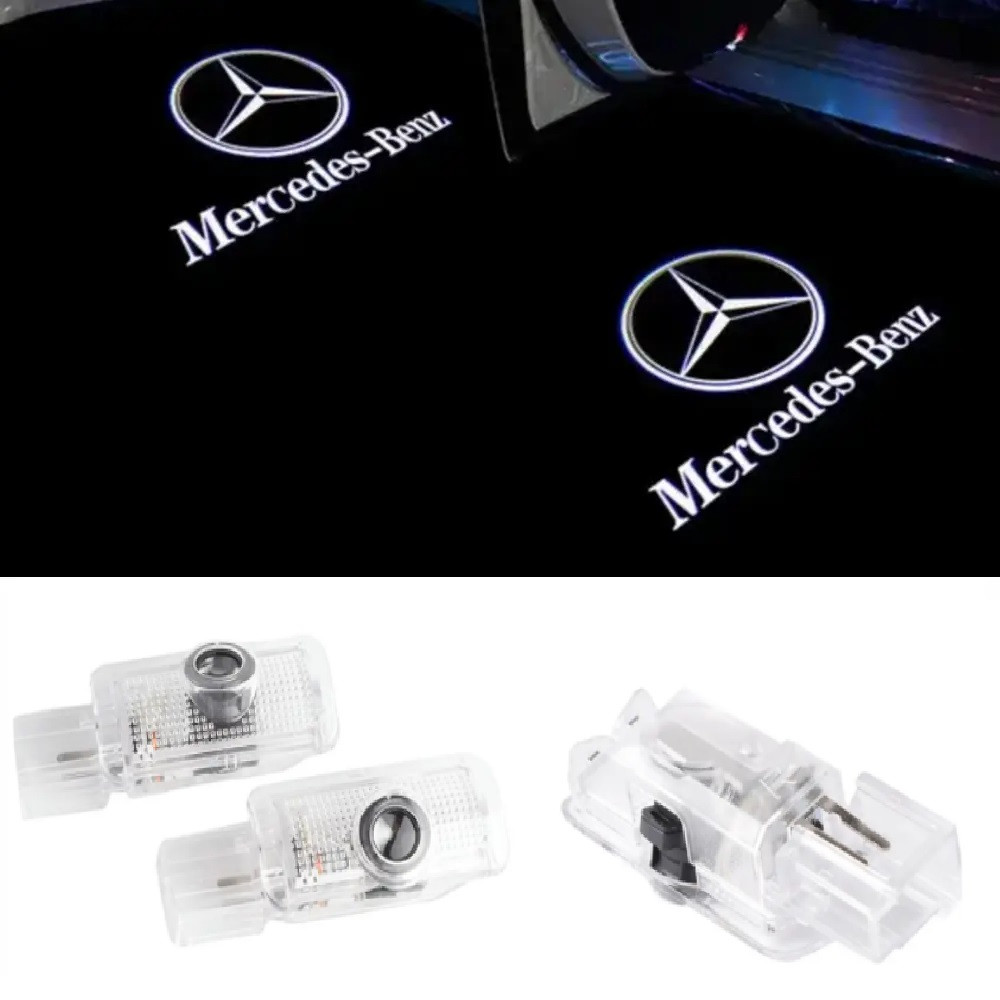Штатна LED підсвітка дверей з логотипом Mercedes W215 W164 X164