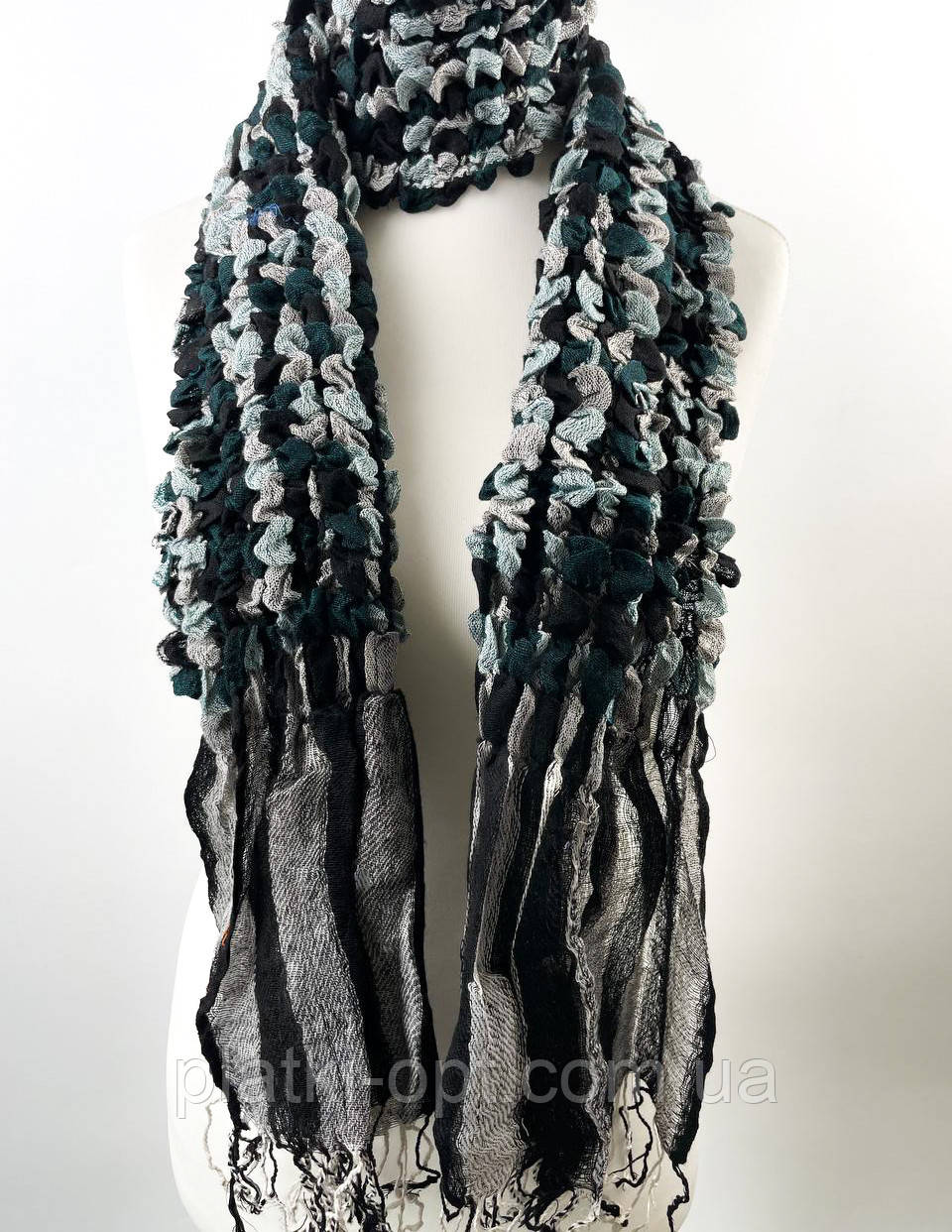 Шарф Барбара (жатка) зелений, фото 1