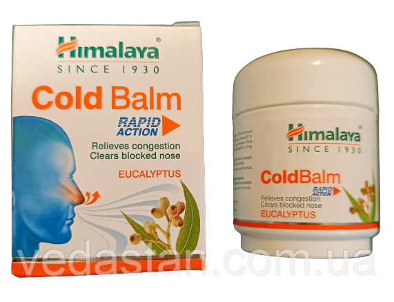Cold Balm 45gm — Кулд Бальзам проти застуди з евкаліптом, головний біль, закладеність носа, алергічний риніт