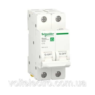 Автоматичний вимикач RESI9 10 А, 2P, крива С, 6кА