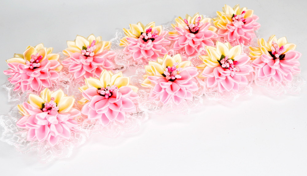 Бантики об'ємні різнокольорові, ЦІНА ЗА УП. 10 ШТ, в пак. 38*19см, фото 1