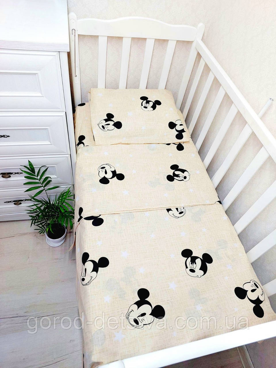 Комплект постільної білизни Qvatro Gold в дитяче ліжечко 120*60 см наволочка підковдра простирадло, фото 1