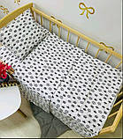 Комплект постільної білизни Qvatro Gold в дитяче ліжечко 120*60 см наволочка підковдра простирадло, фото 3