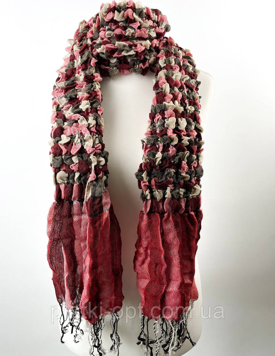 Шарф Барбара (жатка) рожевий, фото 1