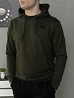 Мужская спортивная толстовка The North Face хаки весенняя-осенняя , Повседневный худи TNF цвета хаки стильный