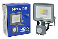 Прожектор NORTE Spotlight 1-NSP-1222 20W 6500К с датчиком движения