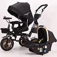 Дитячий триколісний велосипед з автокріслом GS-X08 П2 з козирком трицикл трансформер