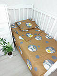 Комплект постільної білизни Qvatro Gold в дитяче ліжечко 120*60 см наволочка підковдра простирадло, фото 8