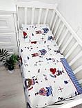 Комплект постільної білизни Qvatro Gold в дитяче ліжечко 120*60 см наволочка підковдра простирадло, фото 4