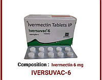 Ivermectin 6, Ивермектиндля людей CGN_INDIA, (6 мг).