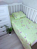 Комплект постільної білизни Qvatro Gold в дитяче ліжечко 120*60 см наволочка підковдра простирадло, фото 7