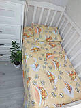 Комплект постільної білизни Qvatro Gold в дитяче ліжечко 120*60 см наволочка підковдра простирадло, фото 6