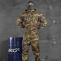 Весенняя военная форма Defender саржа, демисезонный тактический костюм куртка+брюки+футболка мультикам M