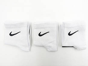 Жіночі спортивні середні шкарпетки,  однотонні стрейчеві, бавовна. Розмір 36-40 12 пар\уп. білі
