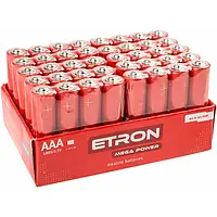 Батарейка ETRON Mega Power AAA (LR03) 40шт в упаковке