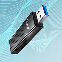 USB Картридер адаптер Mindful 2-in-1 card reader USB3.0 SD/TF 5Gbps HOCO HB2O