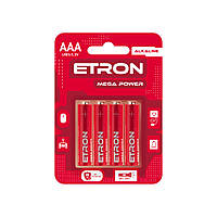 Батарейки ETRON Mega Power AAA (LR03) 4 шт.