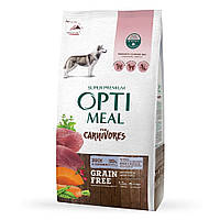Сухой беззерновой корм Optimeal Grain Free Duck & Vegetables для собак всех пород, уткой и овощи 1,5 кг