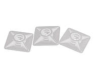 Майданчик для стяжки під саморіз поліпропілен білий 29х29, 100 шт