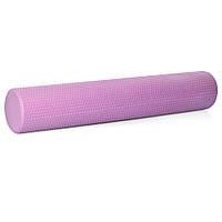 Массажный ролик для йоги EasyFit Foam Roller 90x15 см Фиолетовый Роллер-валик для массажа всего тела