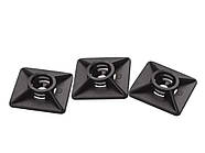 Майданчик для стяжки під саморіз поліпропілен чорний 29х29, 100 шт