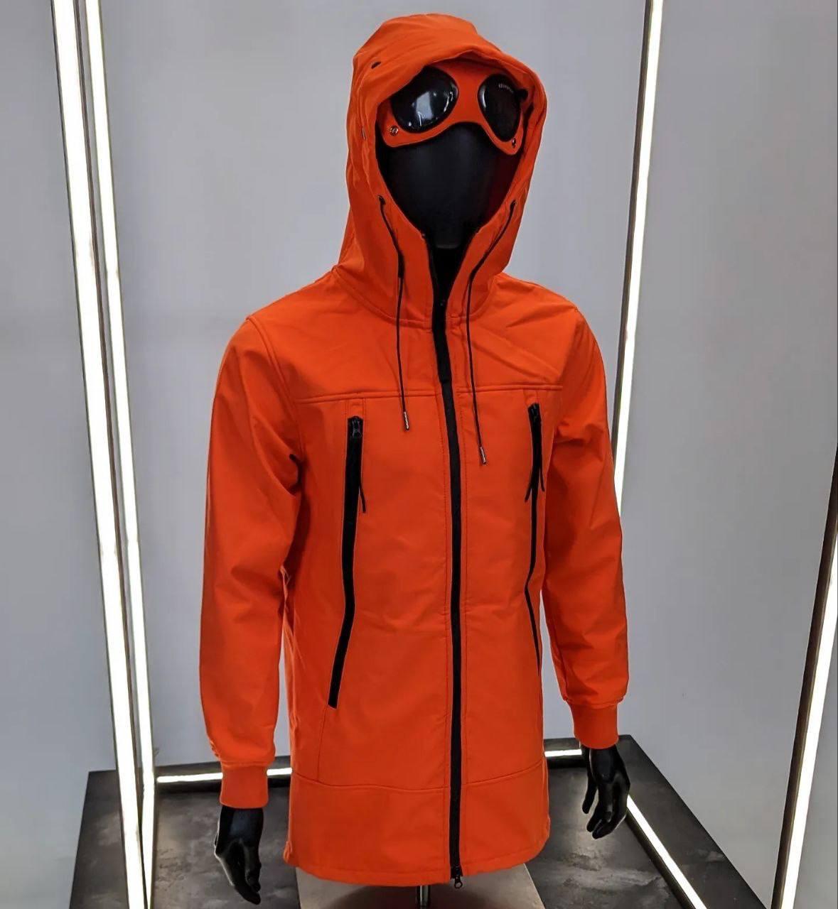Чоловіча куртка довга вітровка CPCompany CK7418 жовтогаряча, фото 1