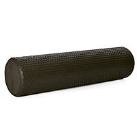 Массажный ролик для йоги EasyFit Foam Roller 60x15 см Черный Роллер-валик для массажа всего тела