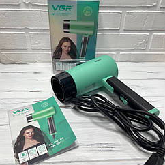 Дорожній потужний фен для волосся VGR V-426 1600-200Вт зі складною ручкою