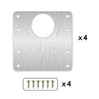 Ремонтна пластина для кріплення меблевої петлі до дверей 4 шт.