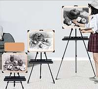 Мольберт-трансформер підставка для малювання алюмінієва 3 в 1 з чохлом-сумкою для перенесення