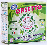 Сыпучий стиральный порошок Orsetto Lavatrice Bucato Ecologico на 50 стирок 2400 грамм
